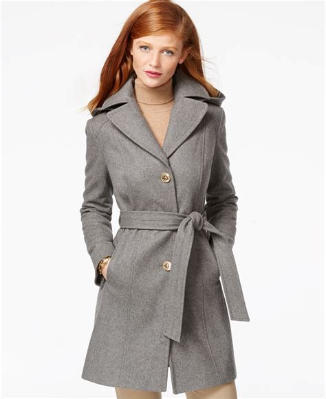 wool michael kors coat womens|michael kors belted walker coat.